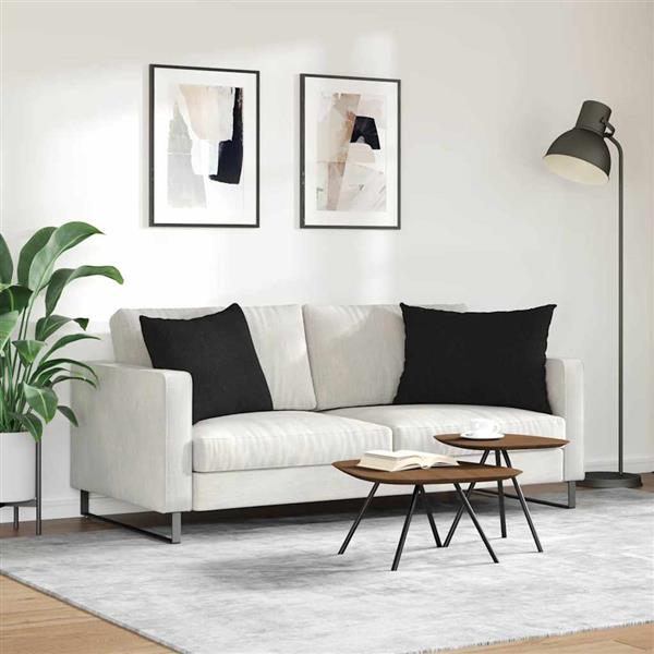 Grote foto vidaxl sofa kussens 2 stuks zwart 70 x 50 cm stof huis en inrichting woningdecoratie