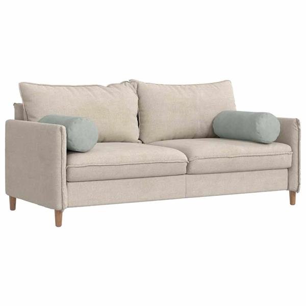 Grote foto vidaxl bolster kussens 2 stuks lichtgrijs 25 x 70 cm cordstof huis en inrichting woningdecoratie