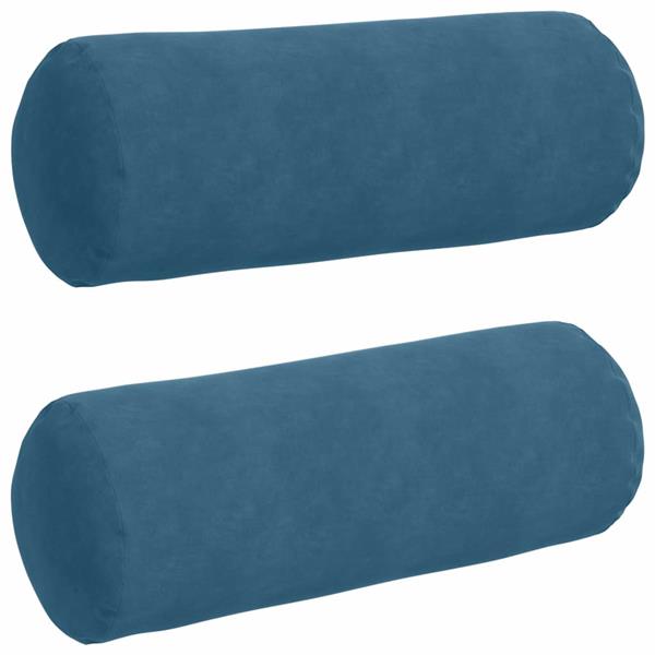 Grote foto vidaxl bolster kussens 2 stuks blauw 25 x 70 cm cordstof huis en inrichting woningdecoratie