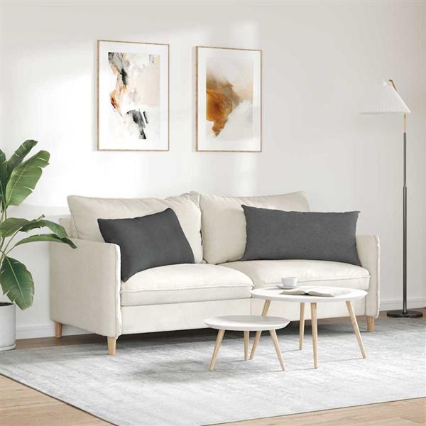 Grote foto vidaxl sofa kussens 2 stuks donkergrijs 80 x 40 cm cordstof huis en inrichting woningdecoratie