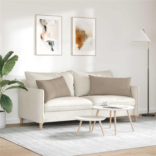 Grote foto vidaxl sofa kussens 2 stuks taupe 80 x 40 cm stof huis en inrichting woningdecoratie