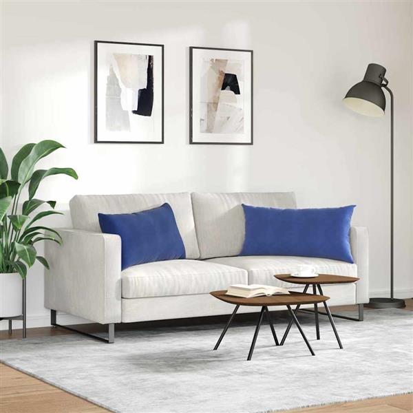 Grote foto vidaxl sofa kussens 2 stuks politieblauw 80 x 40 cm cordstof huis en inrichting woningdecoratie