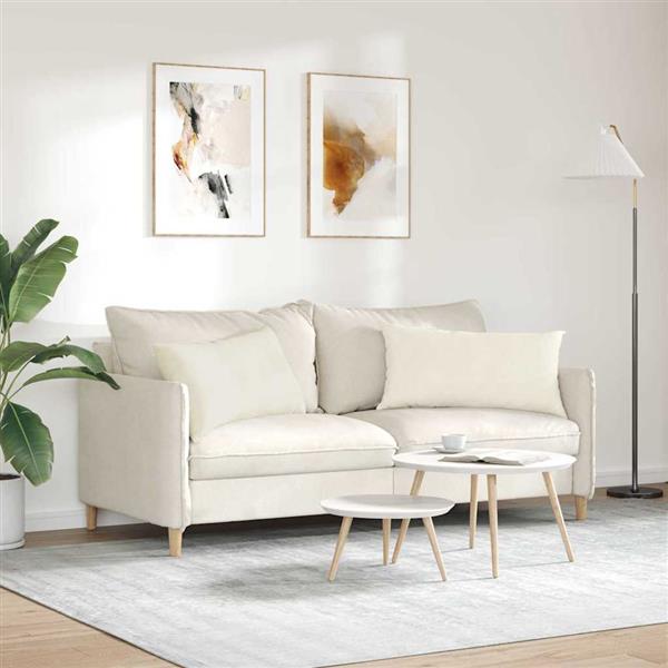 Grote foto vidaxl sofa kussens 2 stuks cr me 80 x 40 cm cordstof huis en inrichting woningdecoratie