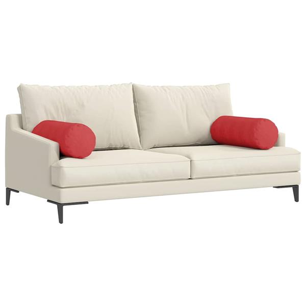 Grote foto vidaxl bolster kussens 2 stuks rood 25 x 70 cm stof huis en inrichting woningdecoratie