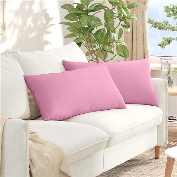 Grote foto vidaxl sofa kussens 2 stuks roze 80 x 40 cm stof huis en inrichting woningdecoratie