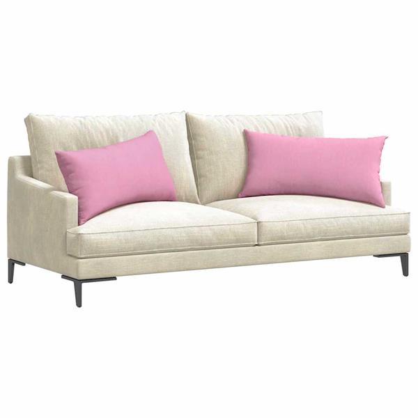 Grote foto vidaxl sofa kussens 2 stuks roze 80 x 40 cm stof huis en inrichting woningdecoratie