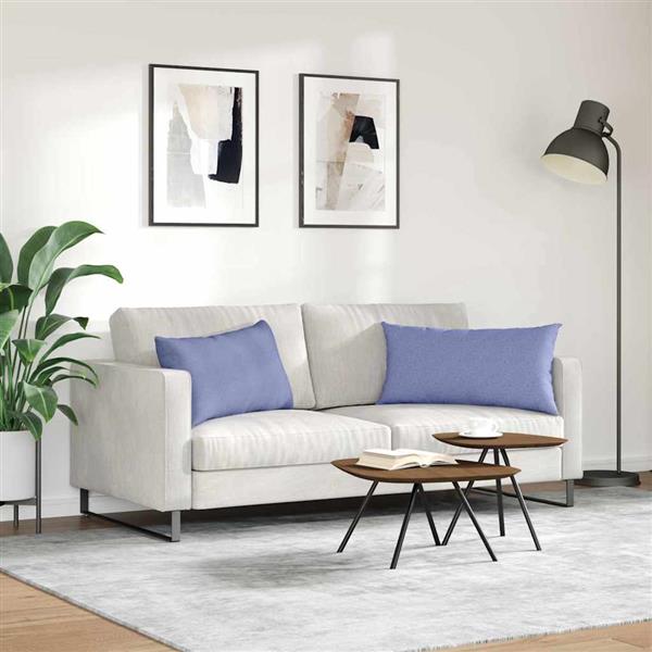 Grote foto vidaxl sofa kussens 2 stuks blauw 80 x 40 cm stof huis en inrichting woningdecoratie
