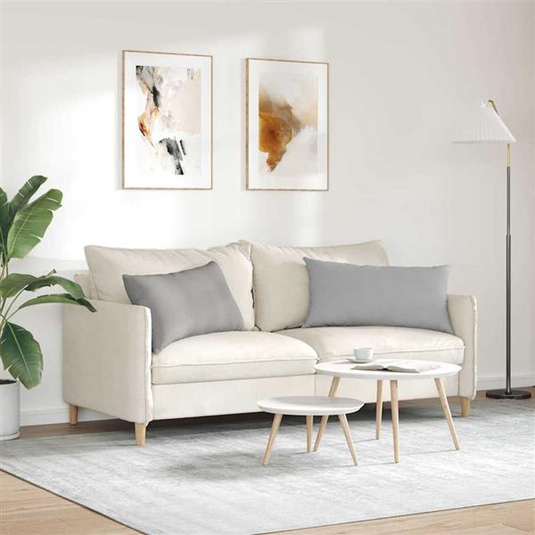 Grote foto vidaxl sofa kussens 2 stuks grijs 80 x 40 cm stof huis en inrichting woningdecoratie