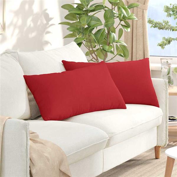 Grote foto vidaxl sofa kussens 2 stuks rood 80 x 40 cm stof huis en inrichting woningdecoratie
