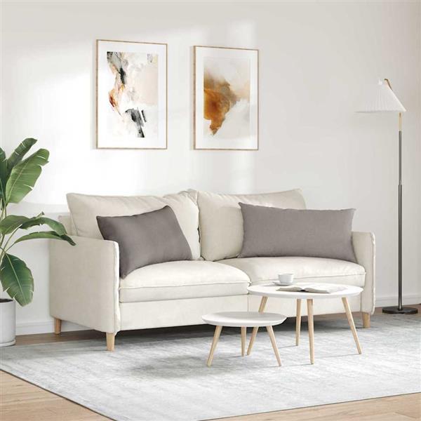 Grote foto vidaxl sofa kussens 2 stuks taupe 80 x 40 cm stof huis en inrichting woningdecoratie