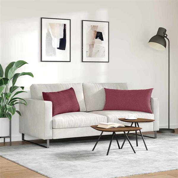 Grote foto vidaxl sofa kussens 2 stuks wijnrood 80 x 40 cm stof huis en inrichting woningdecoratie