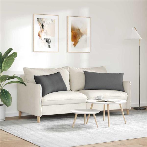 Grote foto vidaxl sofa kussens 2 stuks donkergrijs 80 x 40 cm stof huis en inrichting woningdecoratie