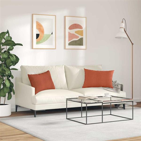 Grote foto vidaxl sofa kussens 2 stuks rood oranje 60 x 40 cm cordstof huis en inrichting woningdecoratie