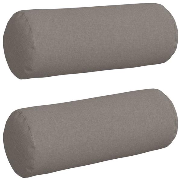 Grote foto vidaxl bolster kussens 2 stuks taupe 25 x 70 cm stof huis en inrichting woningdecoratie