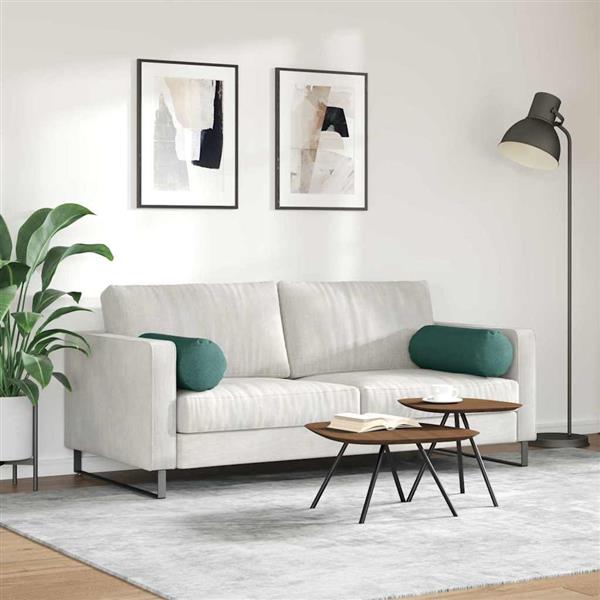 Grote foto vidaxl bolster kussens 2 stuks donkergroen 25 x 70 cm stof huis en inrichting woningdecoratie