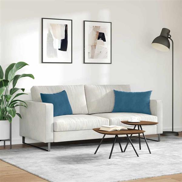 Grote foto vidaxl sofa kussens 2 stuks blauw 60 x 40 cm cordstof huis en inrichting woningdecoratie