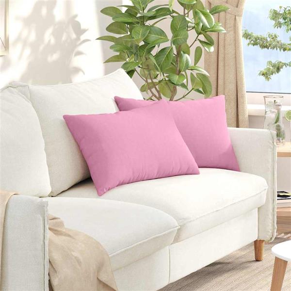 Grote foto vidaxl sofa kussens 2 stuks roze 60 x 40 cm stof huis en inrichting woningdecoratie