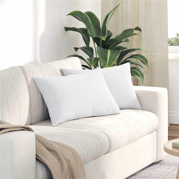 Grote foto vidaxl sofa kussens 2 stuks wit 60 x 40 cm stof huis en inrichting woningdecoratie
