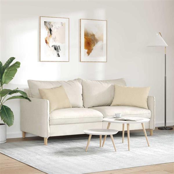 Grote foto vidaxl sofa kussens 2 stuks cr me 60 x 40 cm stof huis en inrichting woningdecoratie