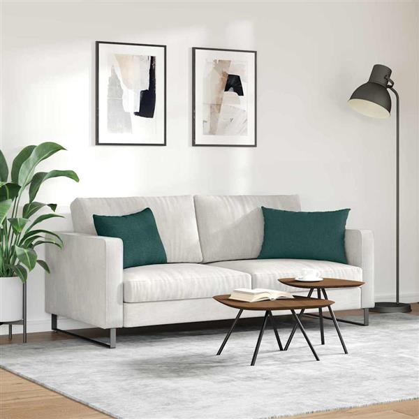 Grote foto vidaxl sofa kussens 2 stuks donkergroen 60 x 40 cm stof huis en inrichting woningdecoratie