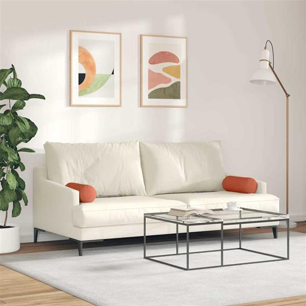 Grote foto vidaxl bolster kussens 2 stuks rood oranje 15 x 40 cm cordstof huis en inrichting woningdecoratie