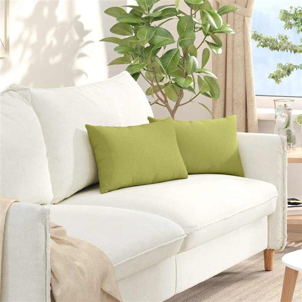Grote foto vidaxl sofa kussens 2 stuks lichtgroen 50 x 30 cm stof huis en inrichting woningdecoratie