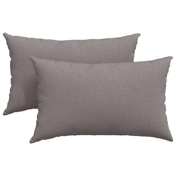 Grote foto vidaxl sofa kussens 2 stuks taupe 50 x 30 cm stof huis en inrichting woningdecoratie