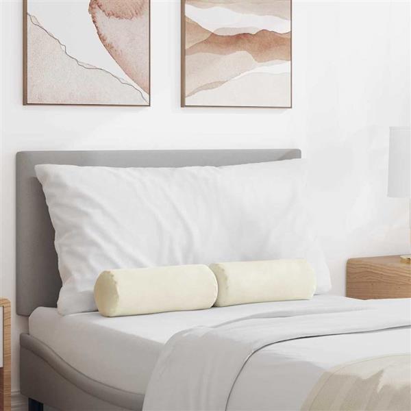 Grote foto vidaxl bolster kussens 2 stuks cr me 15 x 40 cm cordstof huis en inrichting woningdecoratie