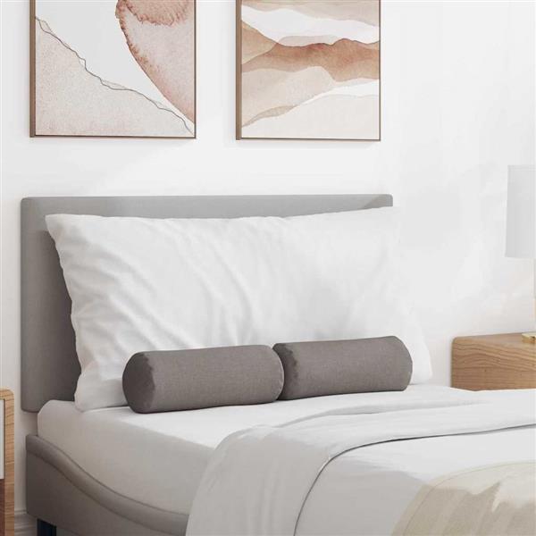 Grote foto vidaxl bolster kussens 2 stuks taupe 15 x 40 cm stof huis en inrichting woningdecoratie