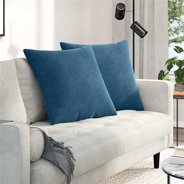Grote foto vidaxl sofa kussens 2 stuks blauw 60 x 60 cm cordstof huis en inrichting woningdecoratie