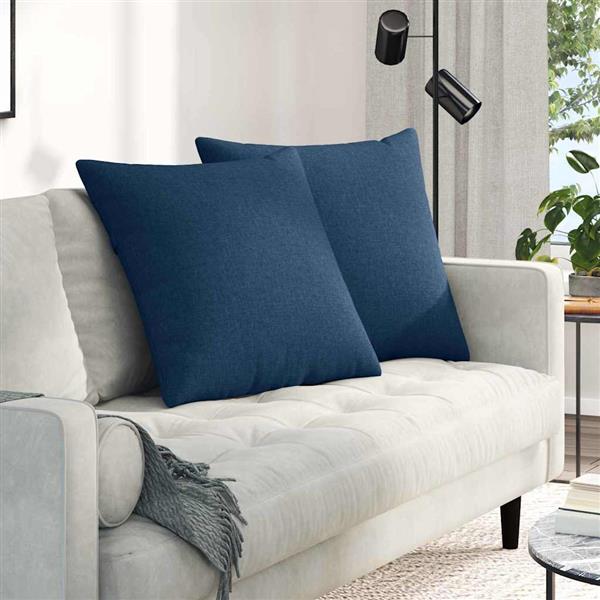 Grote foto vidaxl sofa kussens 2 stuks blauw 60 x 60 cm stof huis en inrichting woningdecoratie