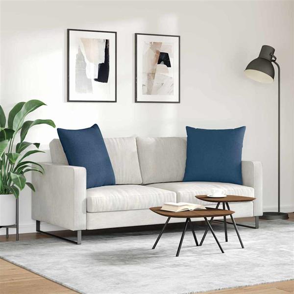 Grote foto vidaxl sofa kussens 2 stuks blauw 60 x 60 cm stof huis en inrichting woningdecoratie
