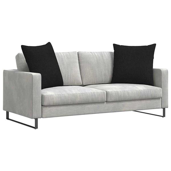 Grote foto vidaxl sofa kussens 2 stuks zwart 60 x 60 cm stof huis en inrichting woningdecoratie
