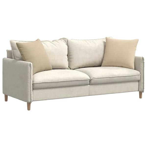 Grote foto vidaxl sofa kussens 2 stuks cr me 50 x 50 cm stof huis en inrichting woningdecoratie