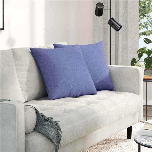Grote foto vidaxl sofa kussens 2 stuks blauw 50 x 50 cm stof huis en inrichting woningdecoratie