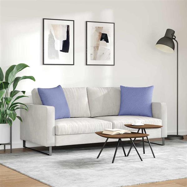 Grote foto vidaxl sofa kussens 2 stuks blauw 50 x 50 cm stof huis en inrichting woningdecoratie