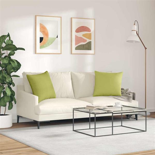 Grote foto vidaxl sofa kussens 2 stuks lichtgroen 50 x 50 cm stof huis en inrichting woningdecoratie