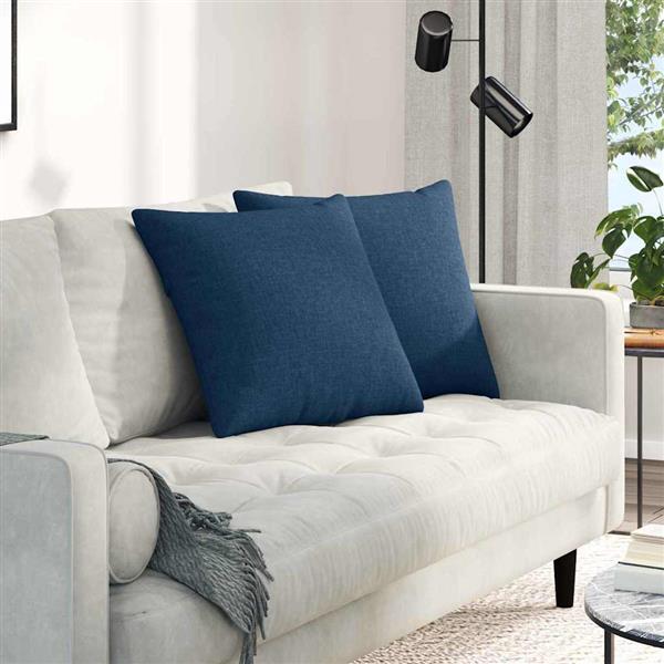 Grote foto vidaxl sofa kussens 2 stuks blauw 50 x 50 cm stof huis en inrichting woningdecoratie