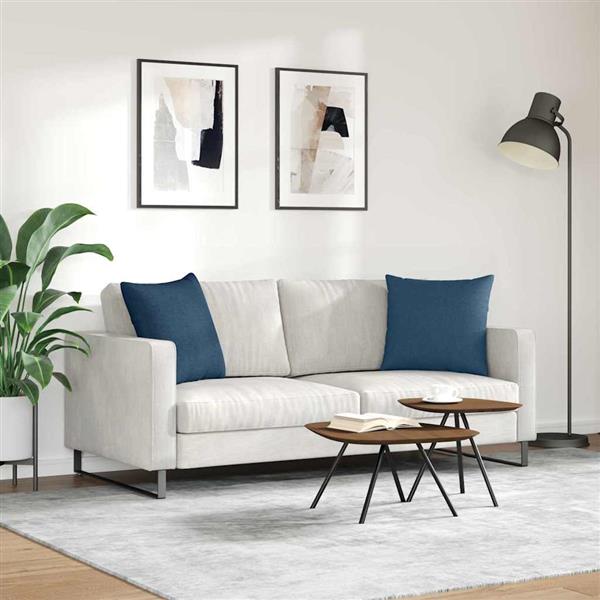 Grote foto vidaxl sofa kussens 2 stuks blauw 50 x 50 cm stof huis en inrichting woningdecoratie