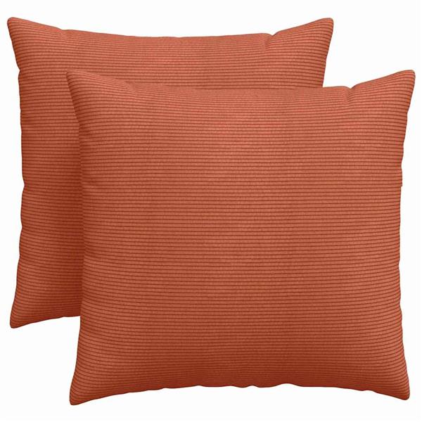 Grote foto vidaxl sofa kussens 2 stuks rood oranje 45 x 45 cm cordstof huis en inrichting woningdecoratie