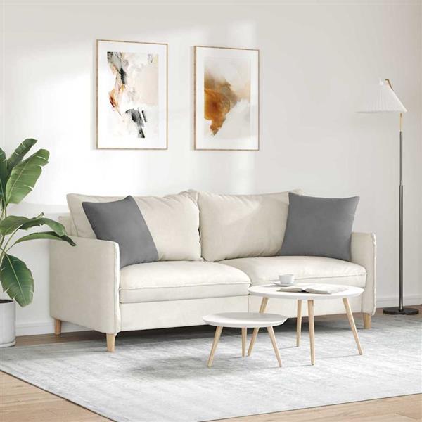 Grote foto vidaxl sofa kussens 2 stuks donkergrijs 45 x 45 cm stof huis en inrichting woningdecoratie