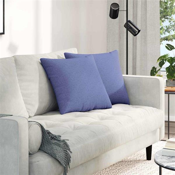 Grote foto vidaxl sofa kussens 2 stuks blauw 45 x 45 cm stof huis en inrichting woningdecoratie