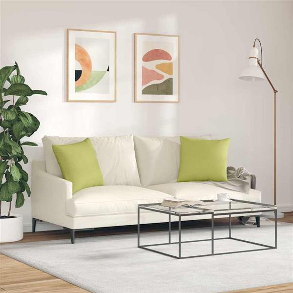 Grote foto vidaxl sofa kussens 2 stuks lichtgroen 45 x 45 cm stof huis en inrichting woningdecoratie