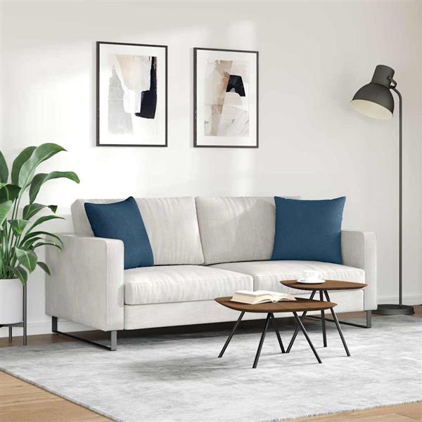 Grote foto vidaxl sofa kussens 2 stuks blauw 45 x 45 cm stof huis en inrichting woningdecoratie