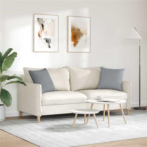 Grote foto vidaxl sofa kussens 2 stuks lichtgrijs 45 x 45 cm stof huis en inrichting woningdecoratie