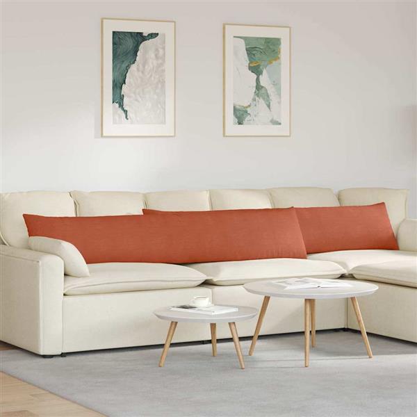 Grote foto vidaxl sofa kussens 2 stuks rood oranje 200 x 40 cm cordstof huis en inrichting woningdecoratie