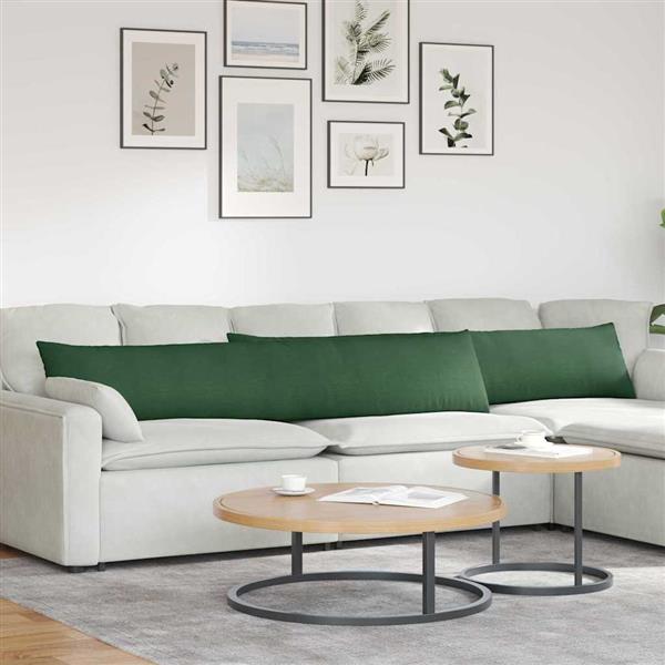 Grote foto vidaxl sofa kussens 2 stuks donkergroen 200 x 40 cm cordstof huis en inrichting woningdecoratie