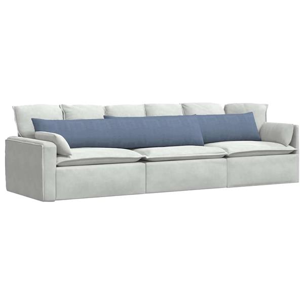 Grote foto vidaxl sofa kussens 2 stuks blauw 200 x 40 cm cordstof huis en inrichting woningdecoratie