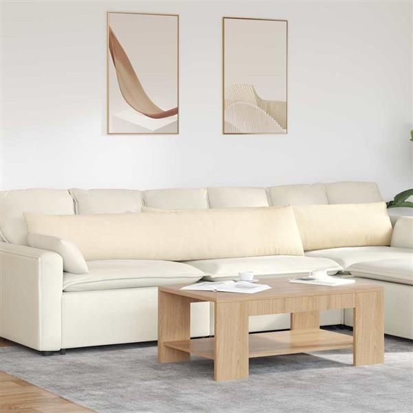 Grote foto vidaxl sofa kussens 2 stuks cr me 200 x 40 cm cordstof huis en inrichting woningdecoratie