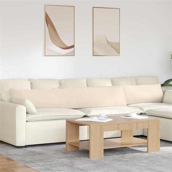 Grote foto vidaxl sofa kussens 2 stuks beige 200 x 40 cm stof huis en inrichting woningdecoratie